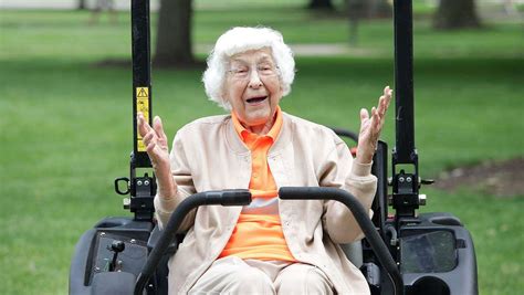 100 Year Old Woman Just Wants To Ride A Lawn Mower For Her Birthday