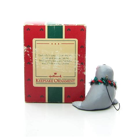 Hallmark Jolly Walrus Vintage 1988 Christmas Keepsake Ornament Brown