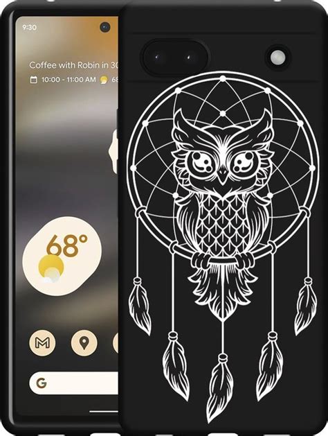 Cazy Hoesje Zwart Geschikt Voor Google Pixel 6a Dream Owl Mandala Bol