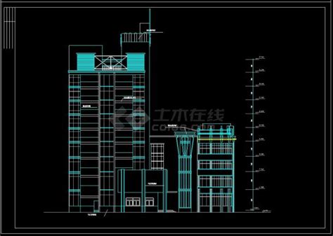 某地高层商住综合楼建筑设计cad施工图住宅小区土木在线