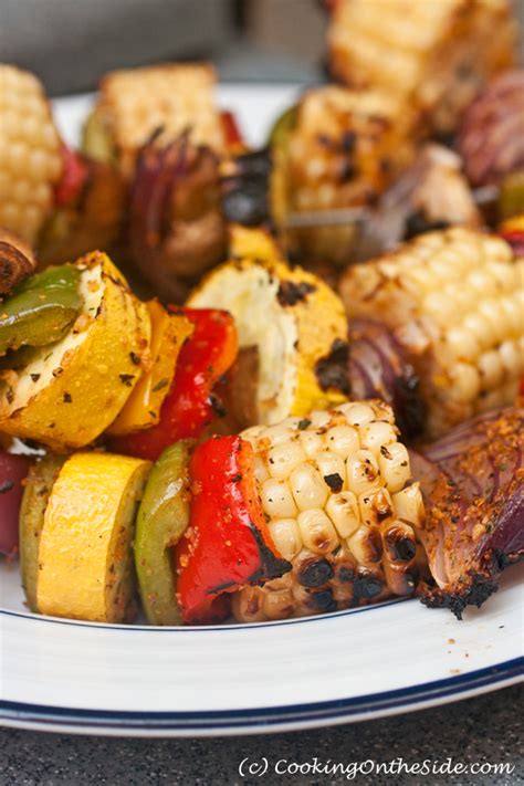 Smoked Grilled Vegetables Cooking On The Side