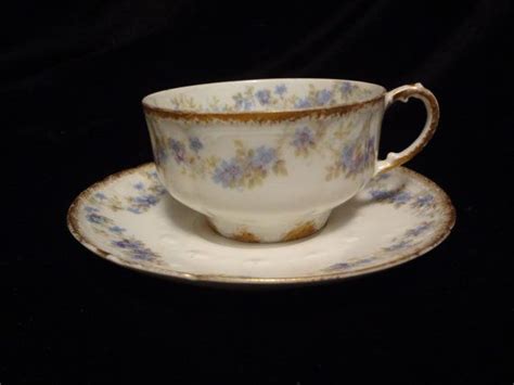 Limoges Gerard Dufraisseix And Abbot Tea Cup Set Early 1900s