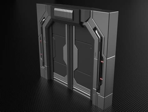 D Model Sci Fi Door Hp Cgtrader