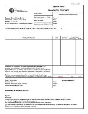 Fillable Online Eeas Europa ENEEAS 572 DELBRAB SER FWC Nota Encomenda