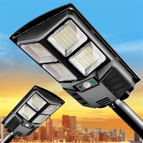 KingHe Luces Solares De Calle Para Exteriores Impermeables De 400W