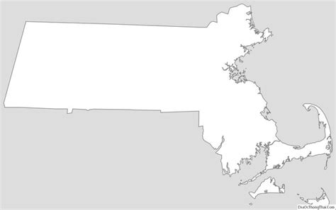 Massachusetts Outline Map