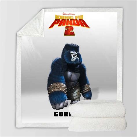 Master Gorilla In Kung Fu Panda 2 Movie Sherpa Fleece Blanket