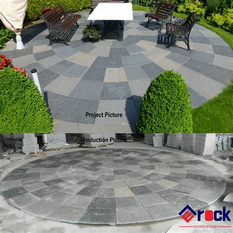 Paving Stone Landscaping Stones Black Basalt Circle Paving Stone