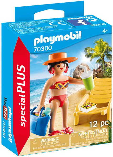 Playmobil Special Plus 70300 pas cher Vacancière avec transat