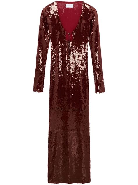 16arlington Sequin Embellished Long Sleeve Maxi Dress Farfetch