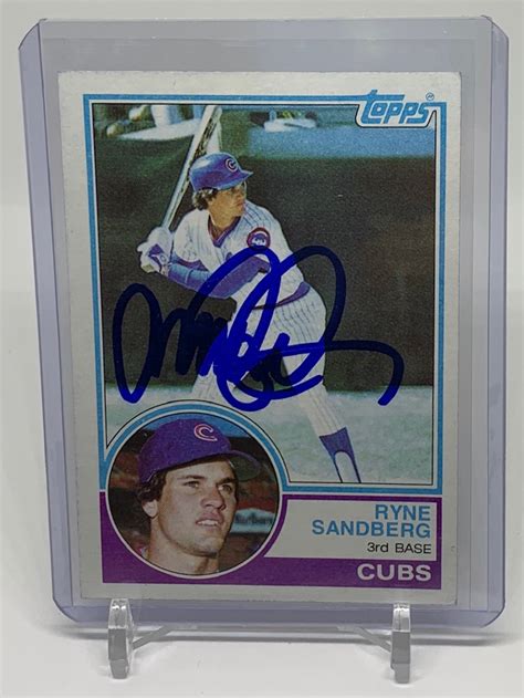 Ryne Sandberg - Autographed 1983 Topps Rookie Card - Sports Cards Investing