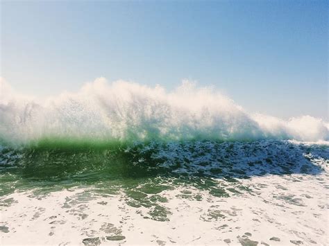 Free Download Hd Wallpaper Sea Waves Under Blue Sky Beach Break