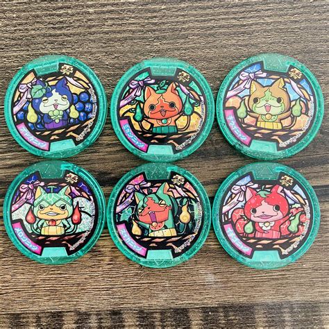 Yo Kai Watch Medal Fruit Nyan Yokai Z Medals Lot Of 6 Green Jibanyan EBay