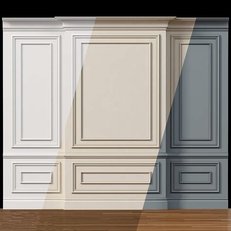 D Model Wall Molding Boiserie Classic Panels Vr Ar Low Poly