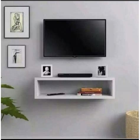 Jual 80x11x22cm RAK DINDING MINIMALIS HIASAN DINDING RAK AMBALAN TV