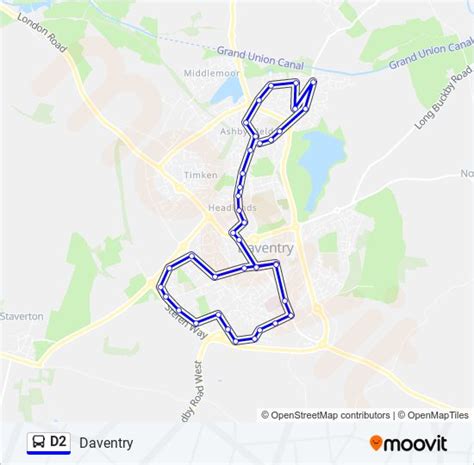 D2 Route Schedules Stops And Maps Daventry Updated