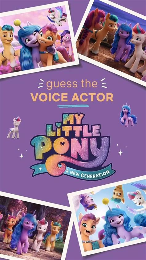 Guess the Voice Actor | My Little Pony: A New Generation | My little pony, Kid movies, Pony