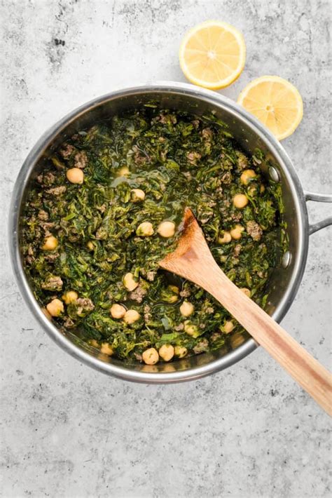 Lebanese Spinach Stew Sabanekh Every Little Crumb