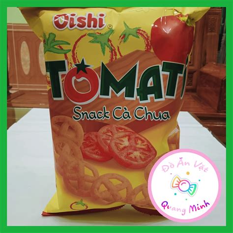 Bim bim Oishi Snack cà chua Tomati gói siêu to khổng lồ 68g giòn sụn