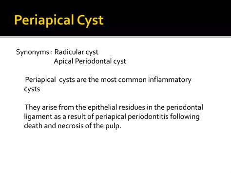 Diagnosis Of Cysts In Oral Cavity PPT