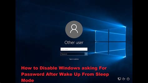 How To Disable Windows Asking For Password After Wake Up From Sleep Mode Youtube