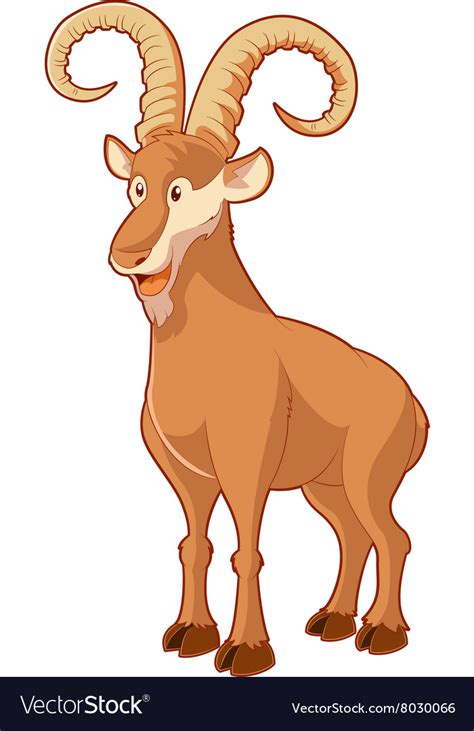 Cartoon Smiling Goat Royalty Free Vector Image