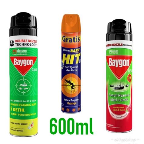 Jual HIT Dan Baygon 600ML Per Pcs Shopee Indonesia