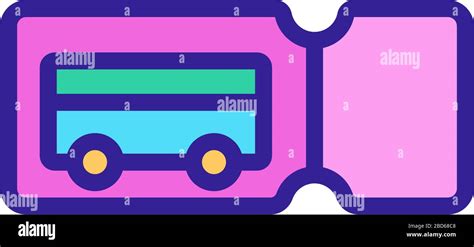 ticket bus icon vector outline illustration Stock Vector Image & Art ...