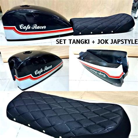 Jual TANGKI CUSTOM JAPSTYLE CAFE RACER SET JOK TENGKI TANK JAPS CLASSIC