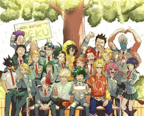 Anniversaire Deku Drawing Cartoon Faces Anime Character Drawing