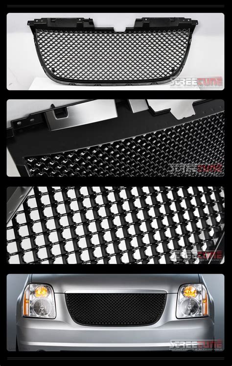 Rare Matte Black Sport Mesh Front Bumper Grille Abs For Gmc Yukon