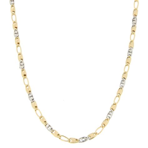 Collana Uomo Oro Giallo Bianco GL100347 GioielleriaLucchese It