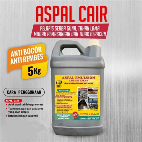 Jual High Quality Original Waterproofing Aspal Cair Kg Shopee