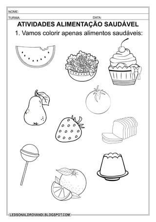 Atividades Alimentacao Saudavel Pdf