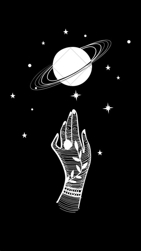 Saturn ~ | Black and white art drawing, Desktop wallpaper art, Galaxy wallpaper