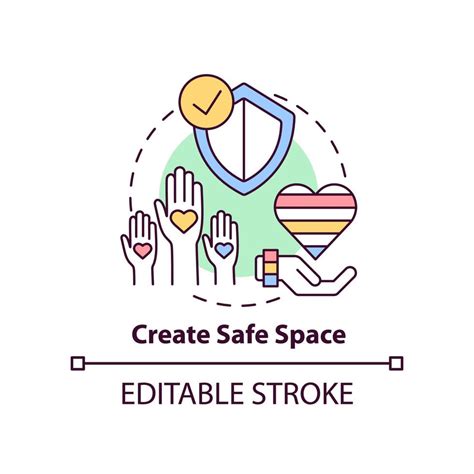 Create Safe Space Concept Icon Helping Others Supporting LGBT Youth