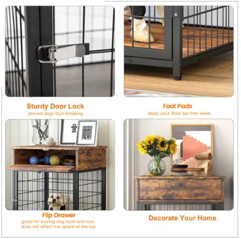 Wooden Dog Crate - Nightstand