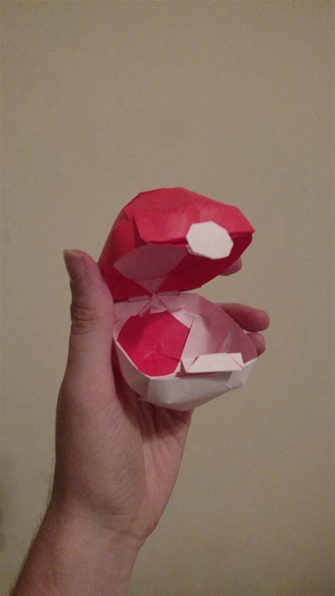 Origami Pokeball (Open) by MasonAndAGhast on DeviantArt