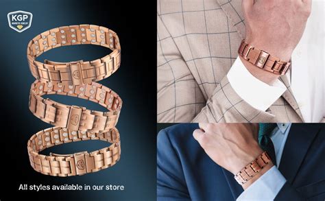 Kgp X Mens Magnetic Copper Bracelet With Strength Magnets Pure