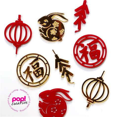 Jual Cake Topper Simbol Imlek Gong Xi Cny Sincia Rabbit Hiasan Tusukan