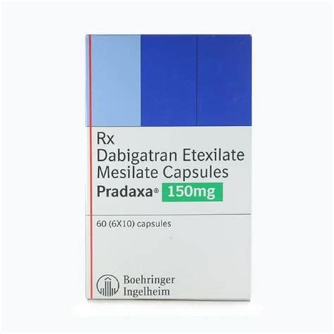 Dabigatran Pradaxa Capsules Packaging Size 60 Tablet Dose 150mg At