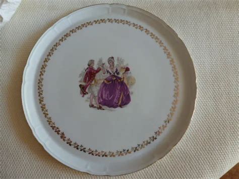 PLAT ANCIEN PORCELAINE de limoges estampillé décor Fragonard EUR 13 95