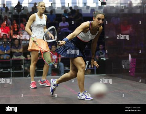 Camille Serme Of France Returns A Shot From Laura Massaro Of England