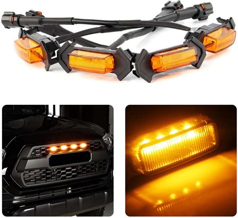 Amazon Qboonpt Pcs Led Grill Lights Led Amber Grill Light Front