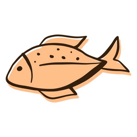 Diseño Png Y Svg De Dibujado A Mano Perfil De Pescado Para Camisetas