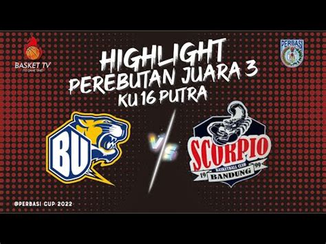 BANDUNG UTAMA VS SCORPIO BANDUNG PEREBUTAN JUARA KE 3 KU 16 PERBASI