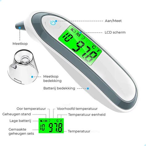 Datoza® Infrarood Voorhoofd En Oor Thermometer Digitale