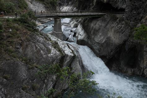 Towering Marble Walls in Taroko Gorge