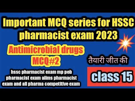 Important Mcq Series For Hssc Pharmacist Exam