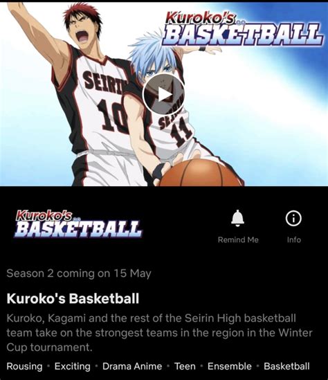 'Kuroko's Basketball' Season 2 Coming to Netflix in May 2021 - What's ...